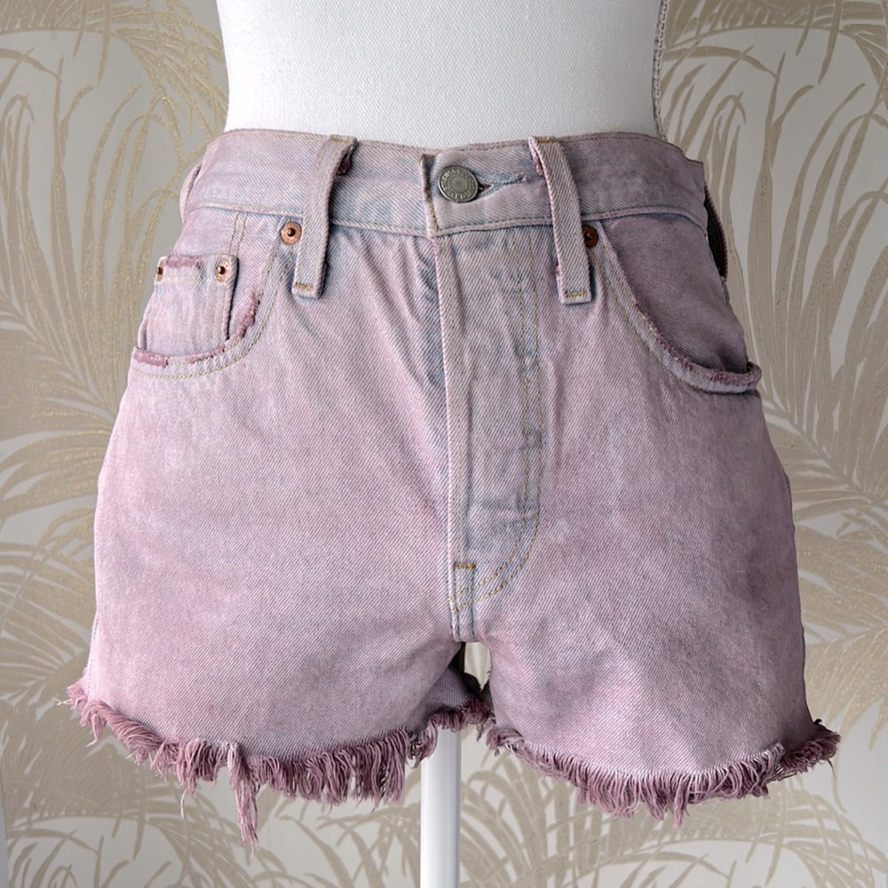 Levi’s 501 Jean Shorts Purple Color Size 26
